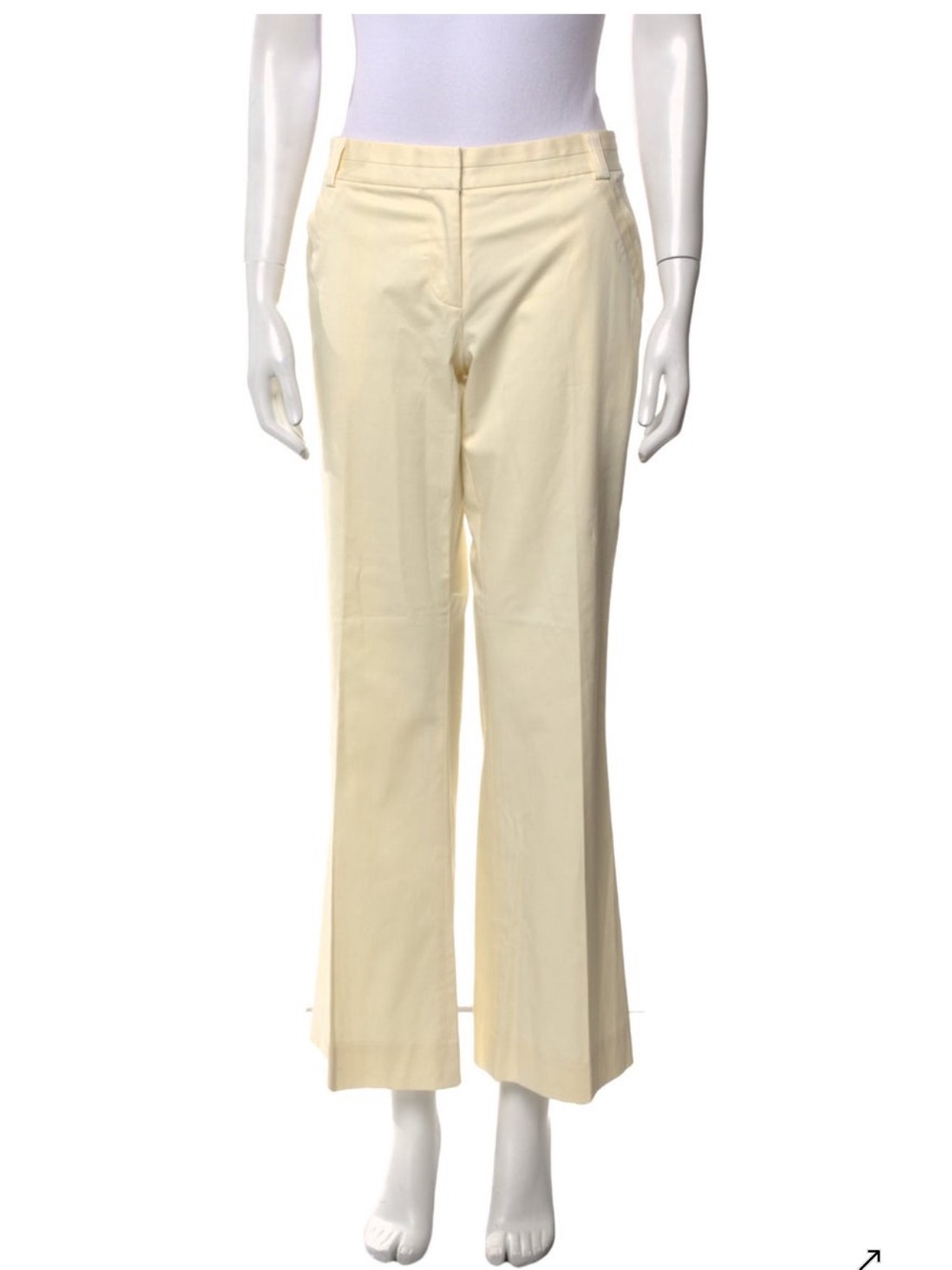 Tory Burch Pale Cream Wide-Leg Trousers